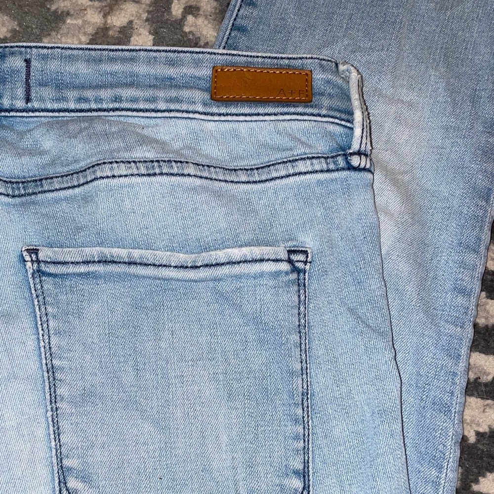 Abercrombie & Fitch Blue Harper Skinny Jeans Faded Wash Cute Comfy Casual Soft - Picture 6 of 8